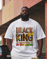 Big Boys June Festival Black History Print Short Sleeve Trousers Suit